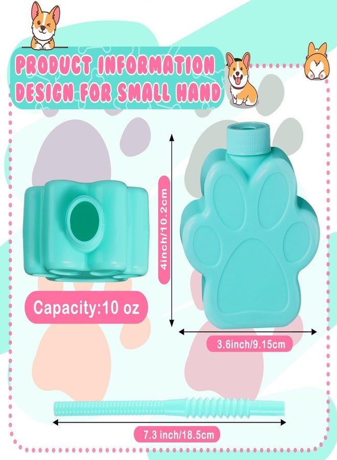 Sratte 12 Pieces 10 oz Dog Paw Cups for with Straw and Lid Dog Theme Birthday party Plastic Puppy Paw Print Drinking Cups for Pet Theme Party Supplies Decorations - Image 2